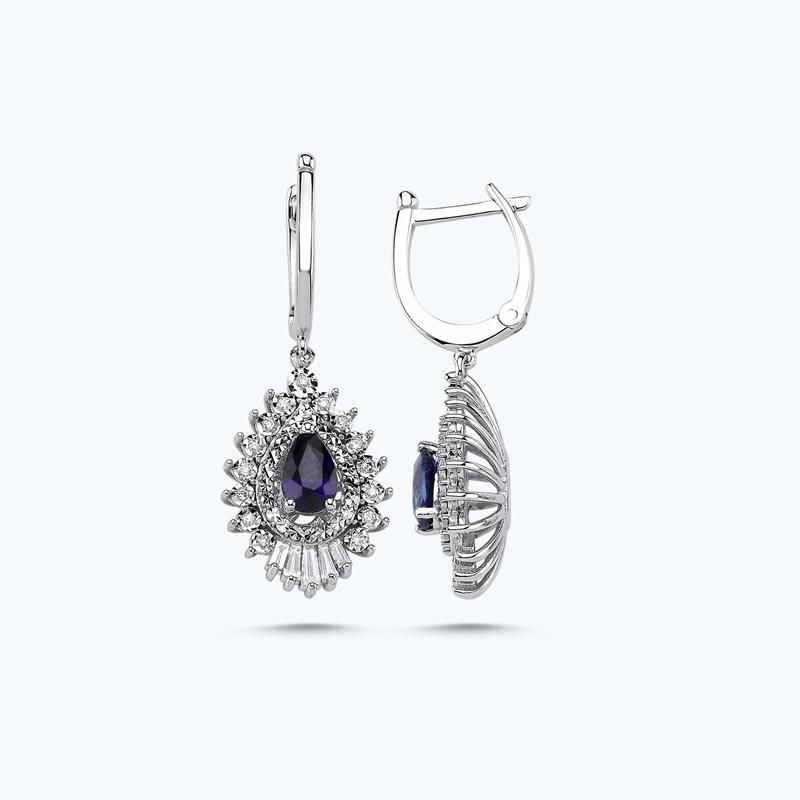 0.30 Carat Sapphire Diamond Earring