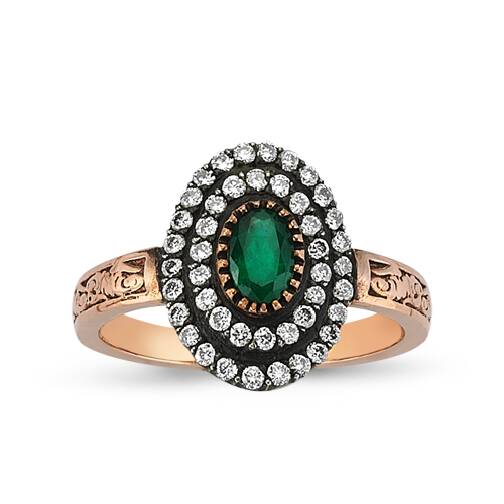 0.53 Carat Emerald Diamond Ring