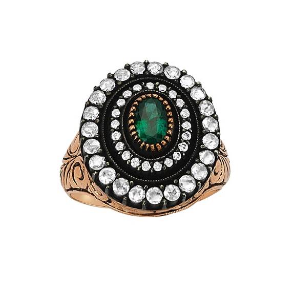 0.63 Carat Emerald Diamond Ring