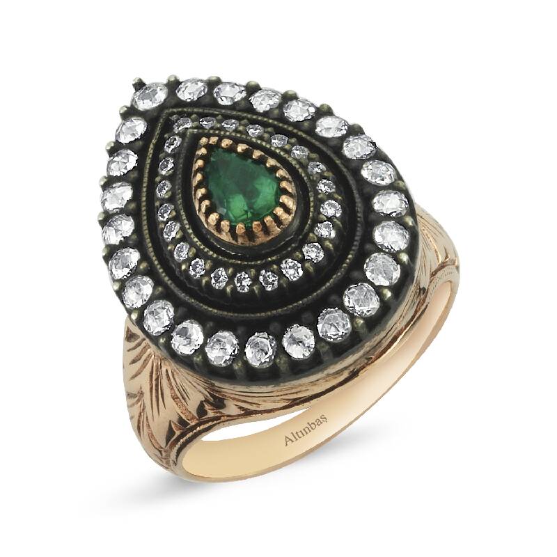 0.73 Carat Emerald Diamond Ring