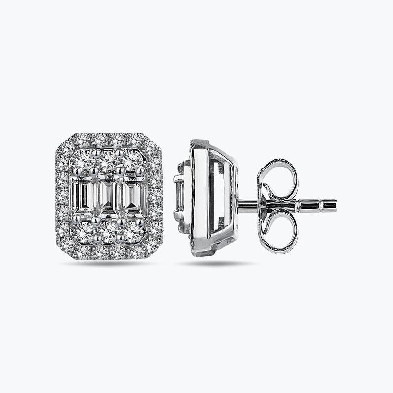 0.50 Carat Baguette Diamond Earring