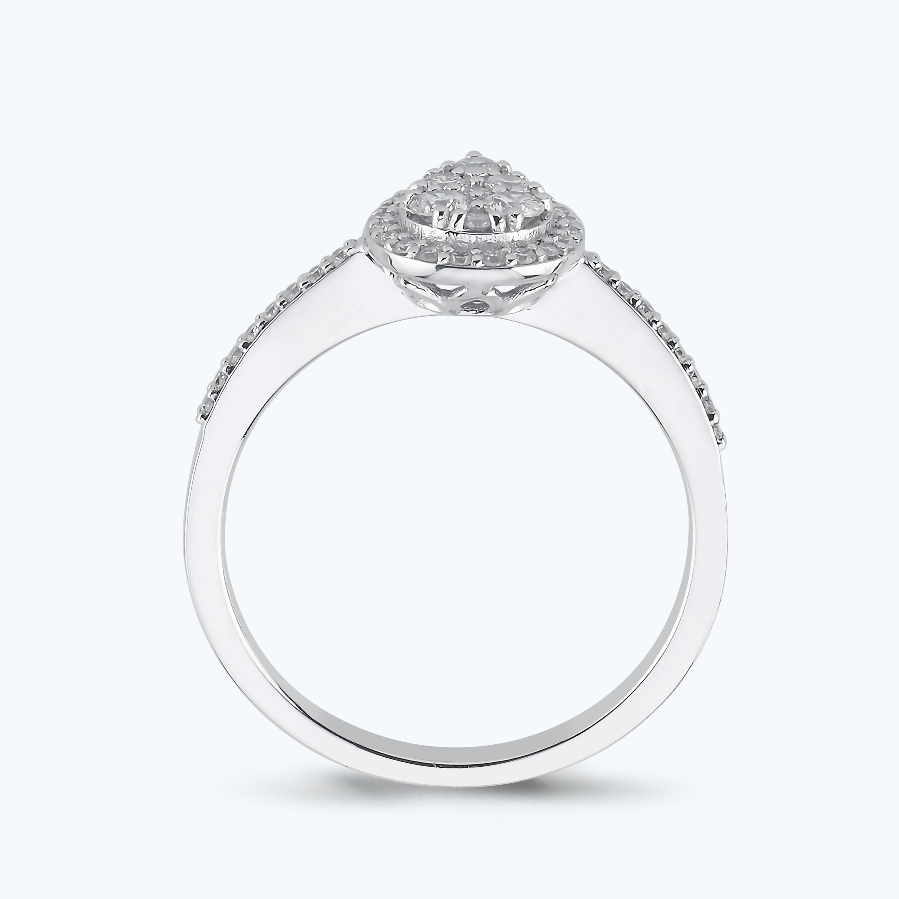 0.41 Karat Pırlanta Damla Yüzük