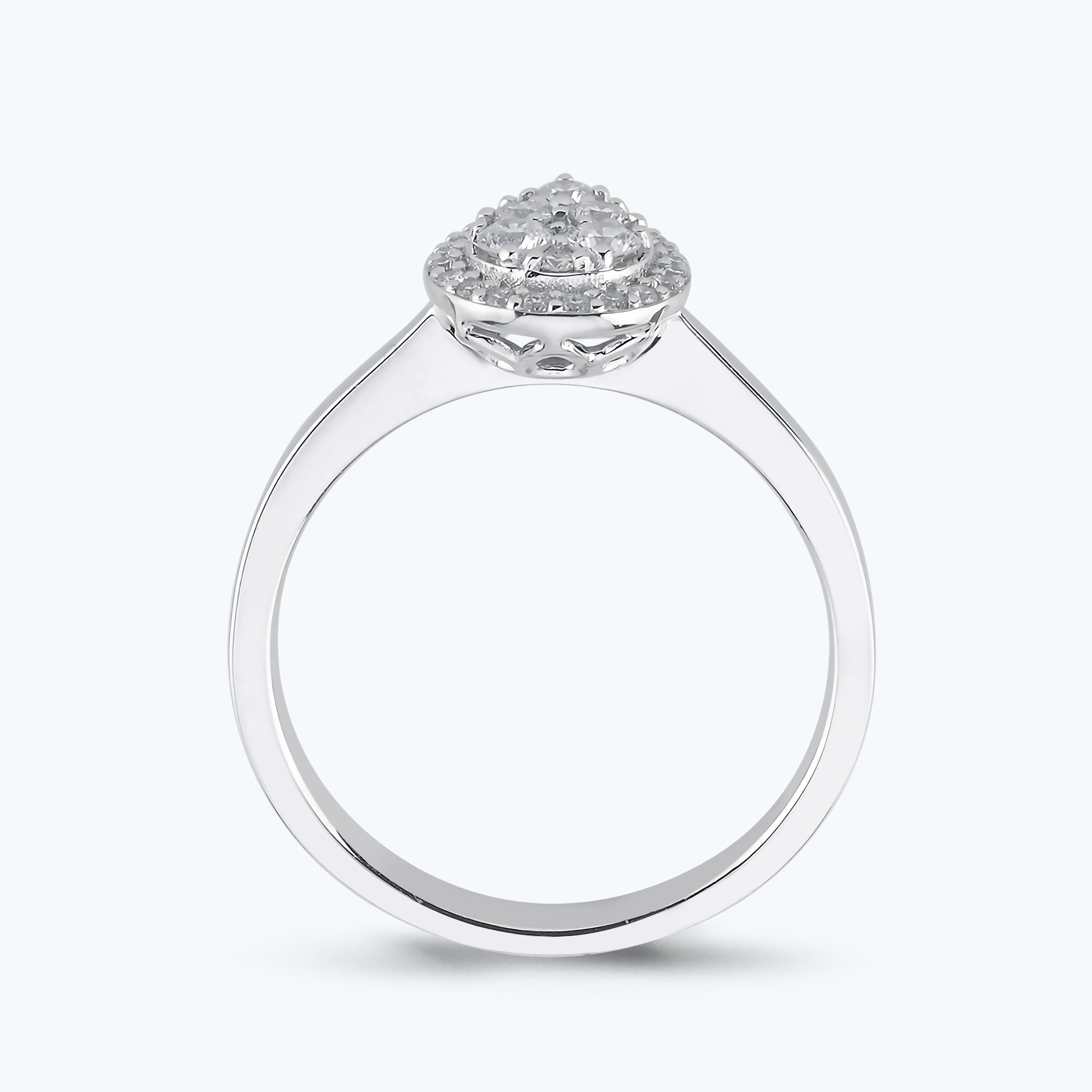 0.22 Karat Pırlanta Damla Yüzük