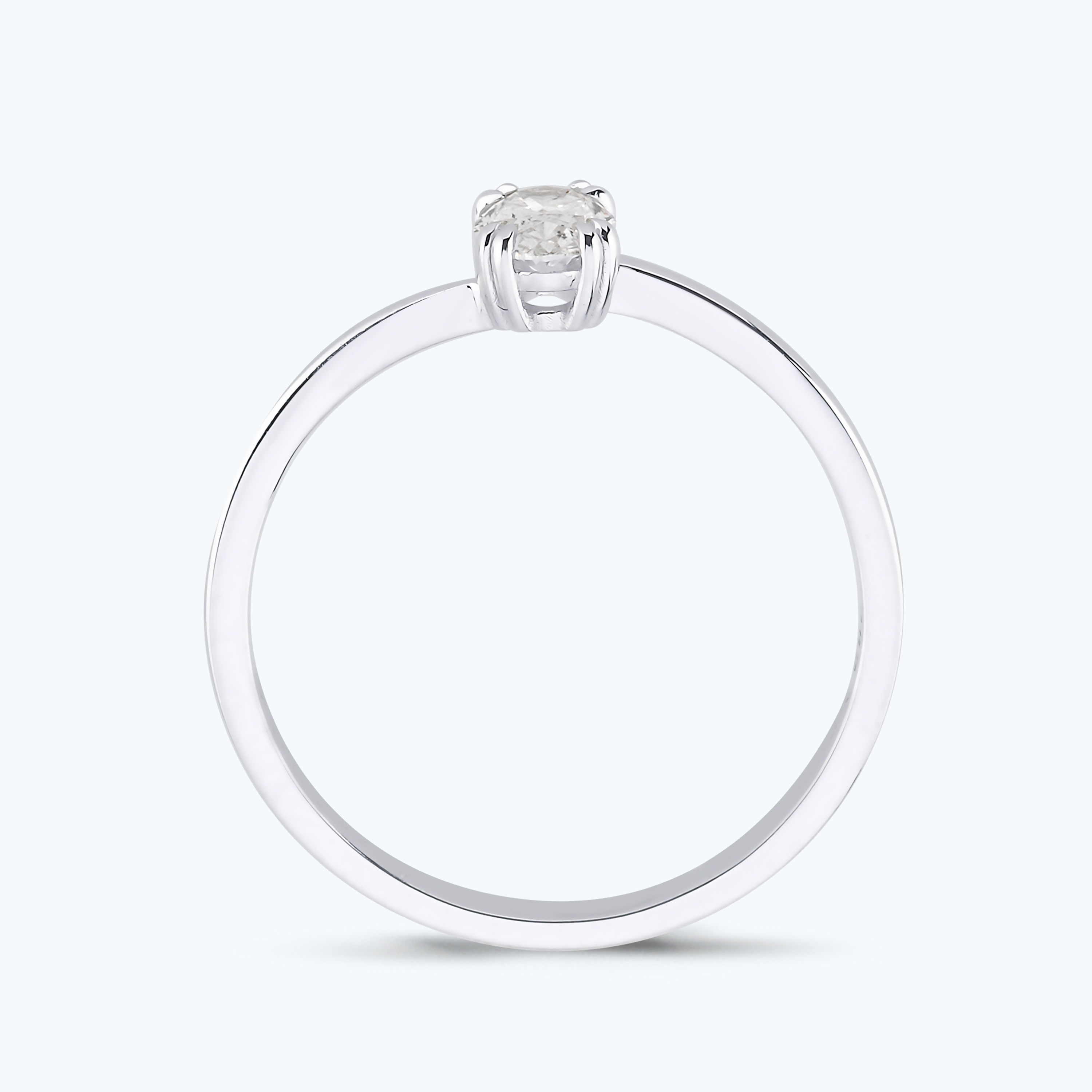 Pırlanta Oval Tektaş Yüzük