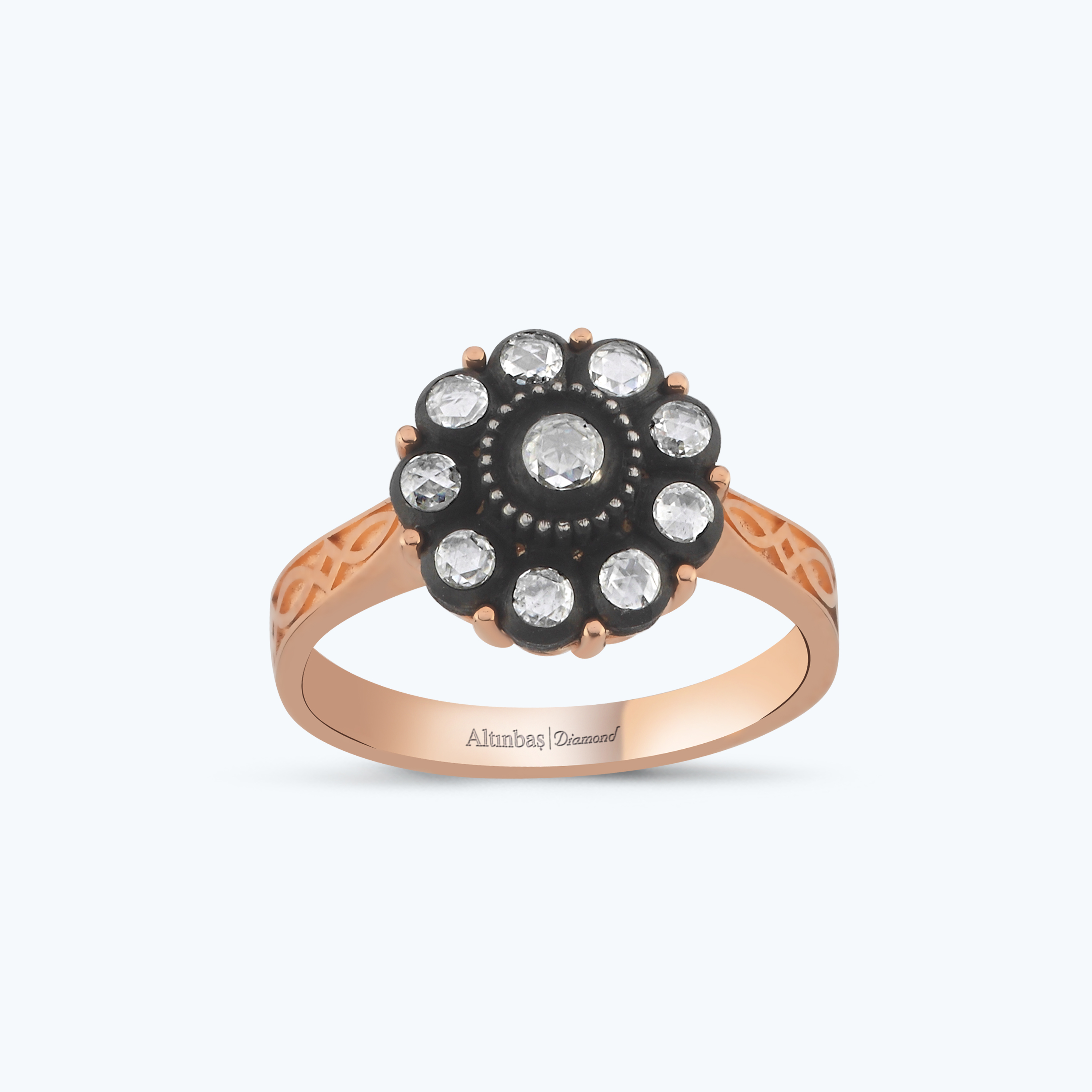 0.20 Karat Elmas Çiçek Yüzük