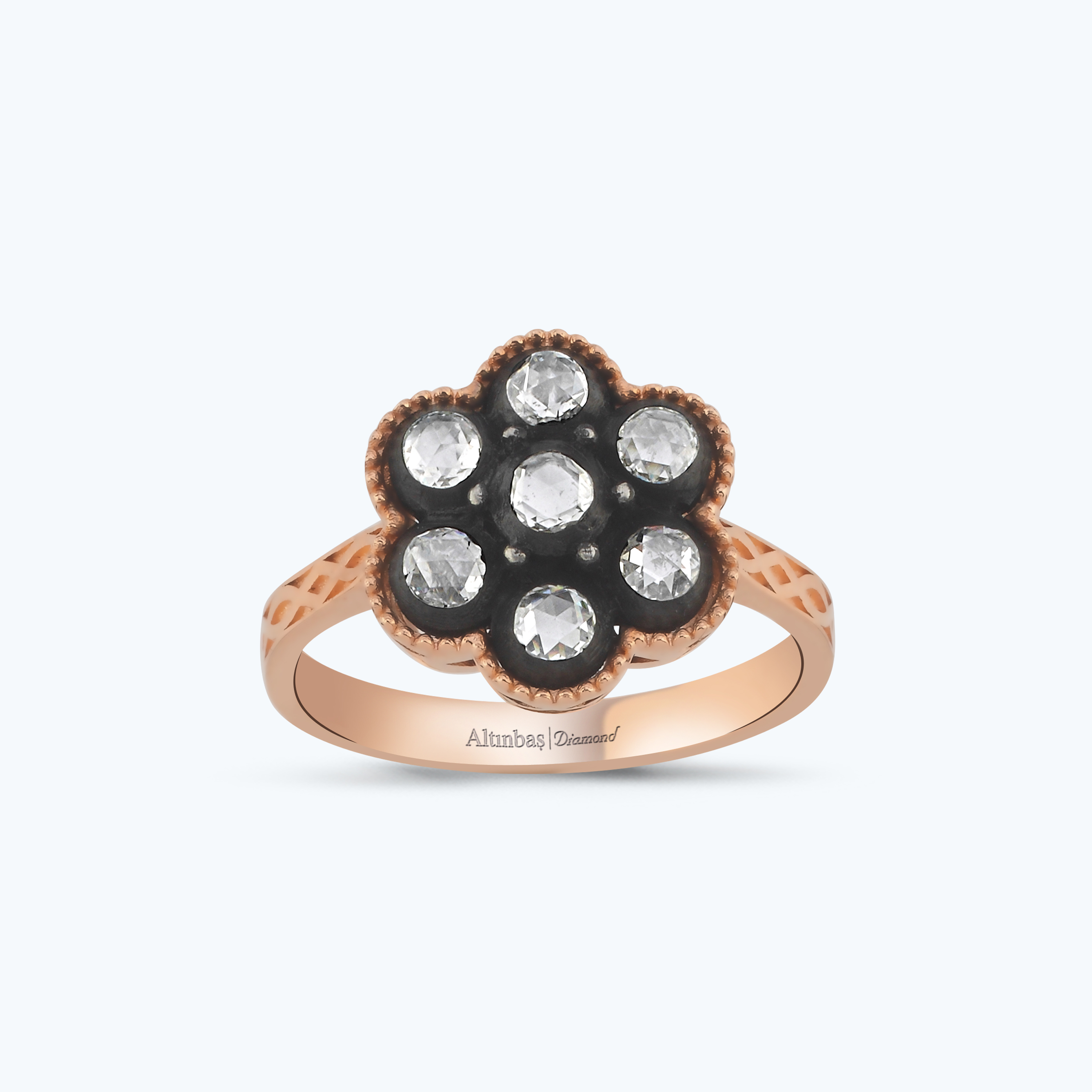 Elmas Çiçek Yüzük