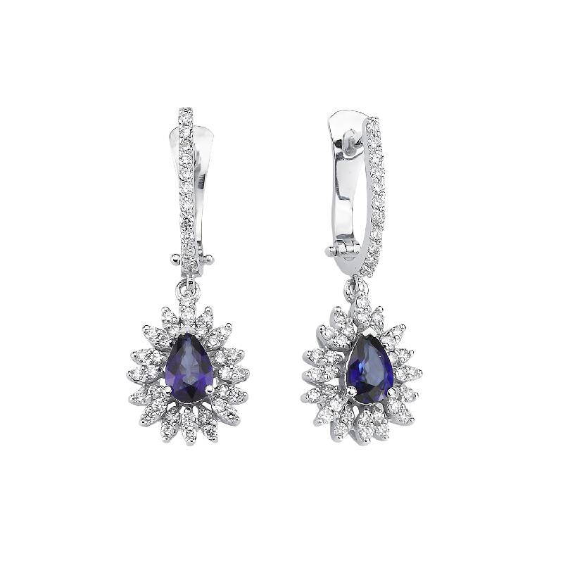 0.64 Carat Sapphire Diamond Earring