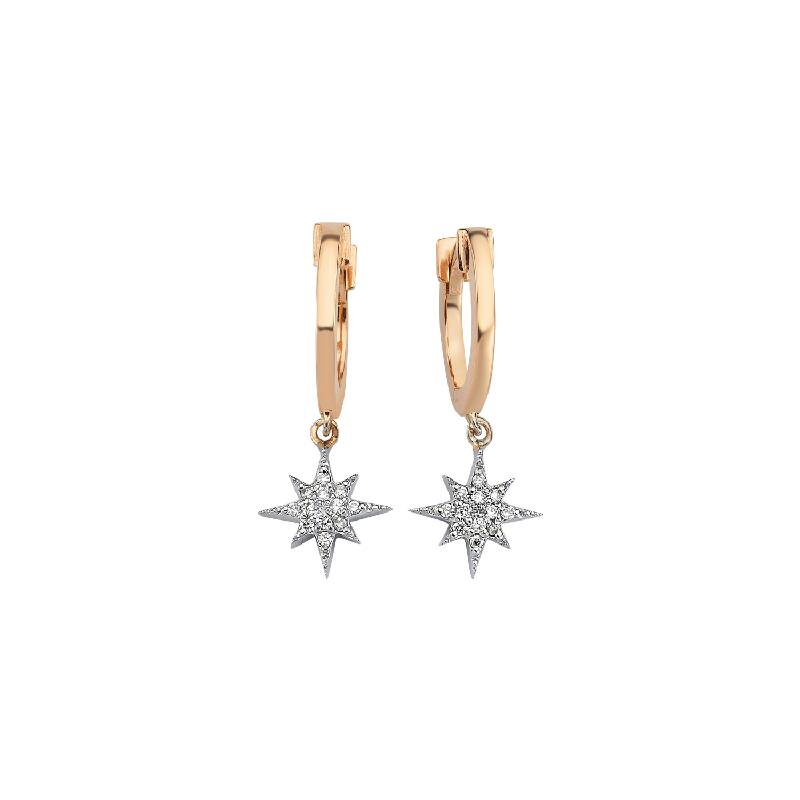 0.23 Carat Hoop Diamond Earrings