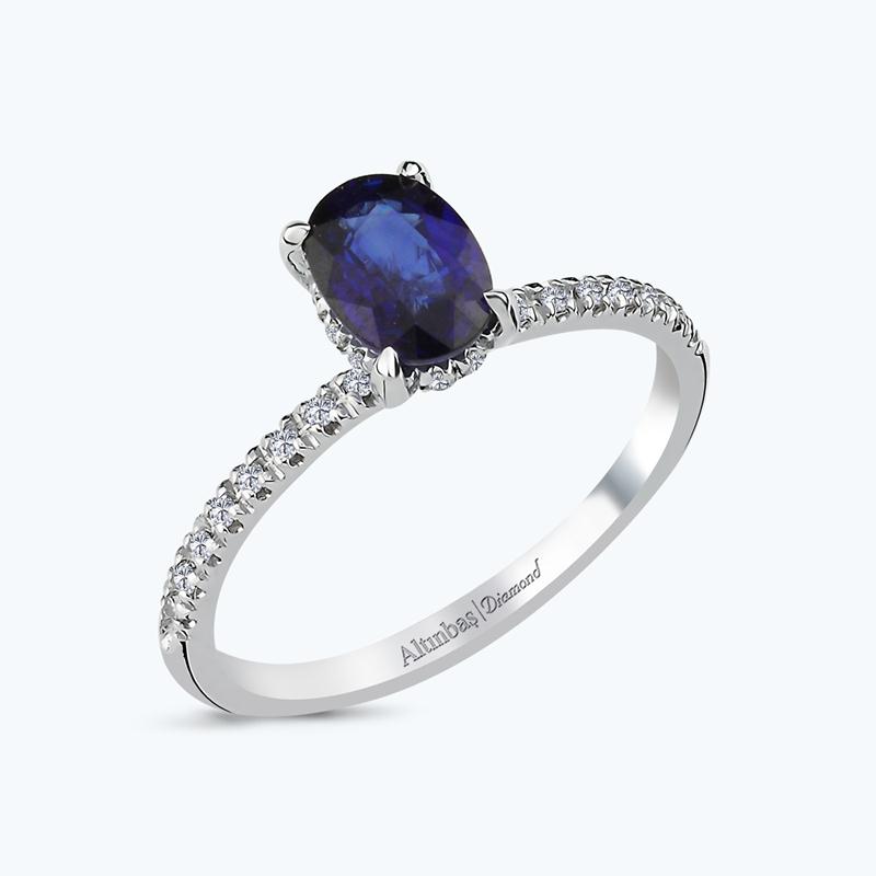 0.10 Carat Sapphire Diamond Ring