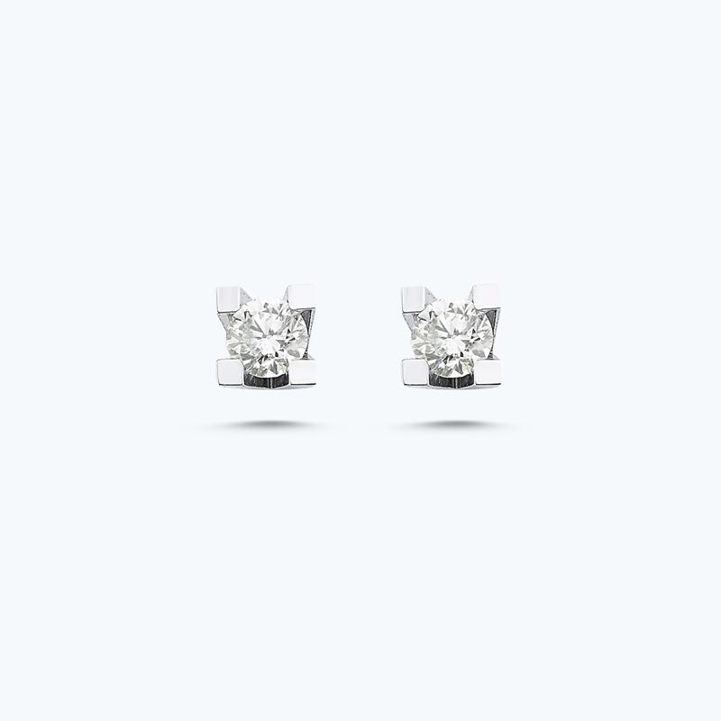 0.22 Carat Solitaire Diamond Earrings