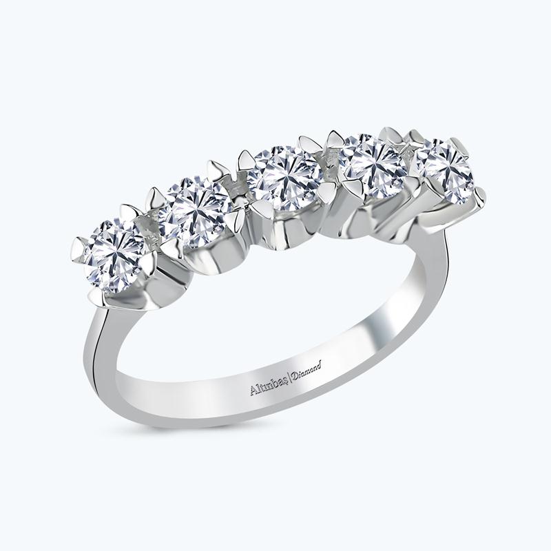 0.40 Carat Five Stone Diamond Ring