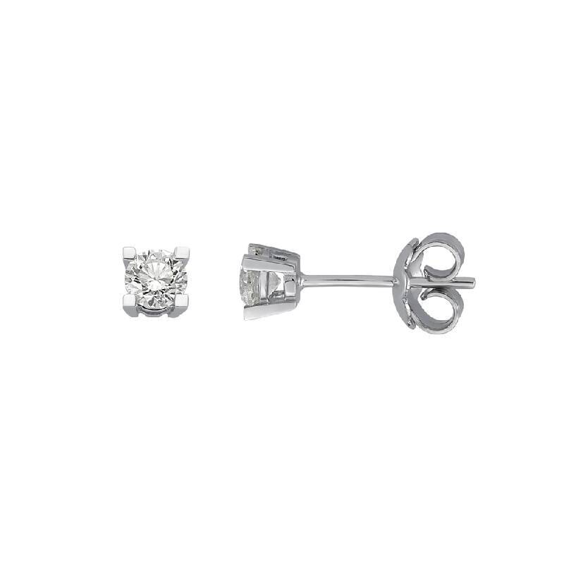 0.38 Carat Solitaire Diamond Earring
