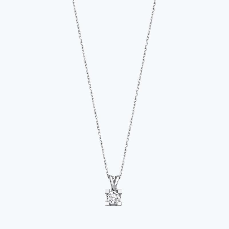 0.16 Carat Solitaire Diamond Necklace
