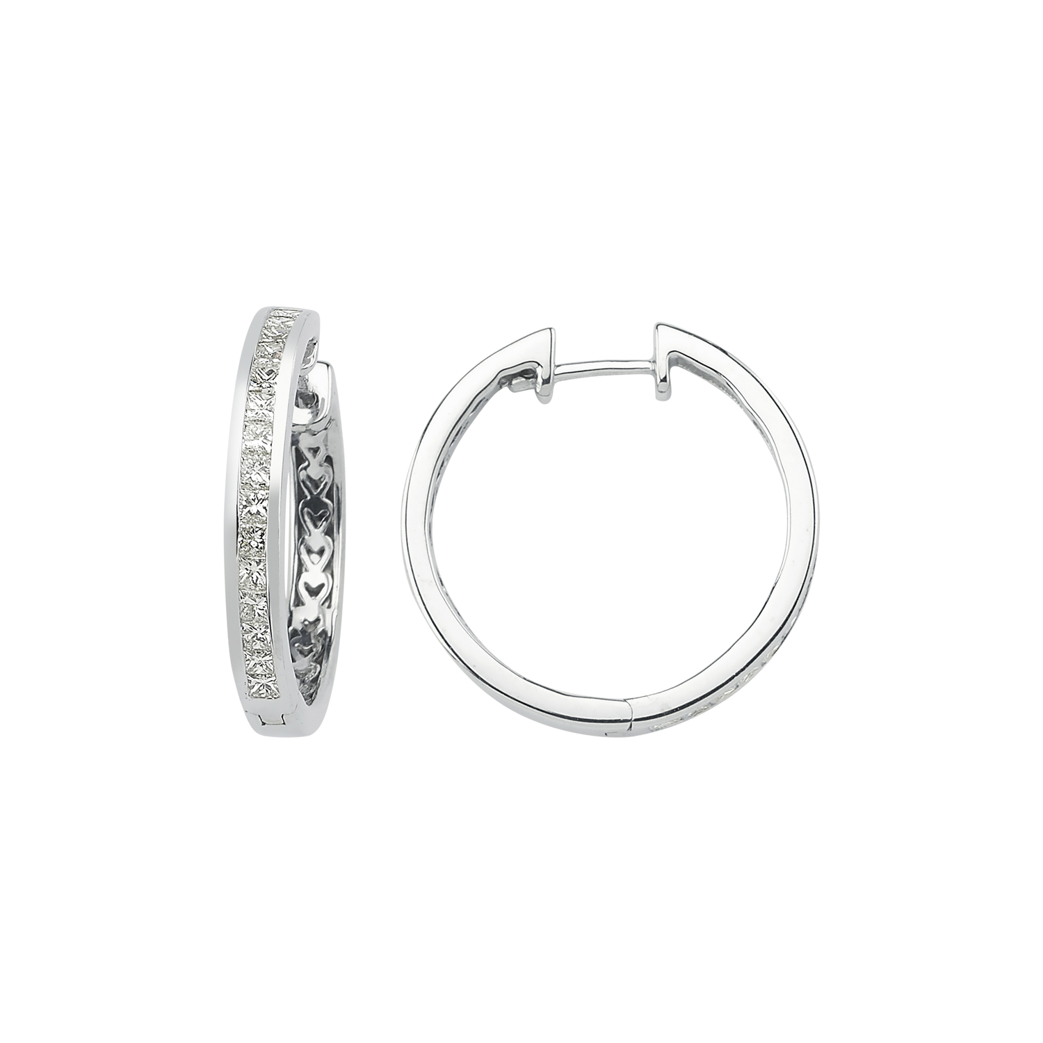 1.07 Carat Hoop Diamond Earrings