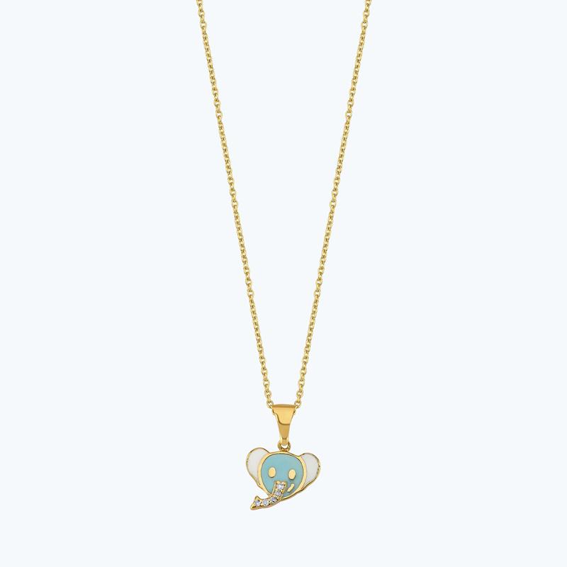 0.03 Carat Kids Elephant Diamond Necklace