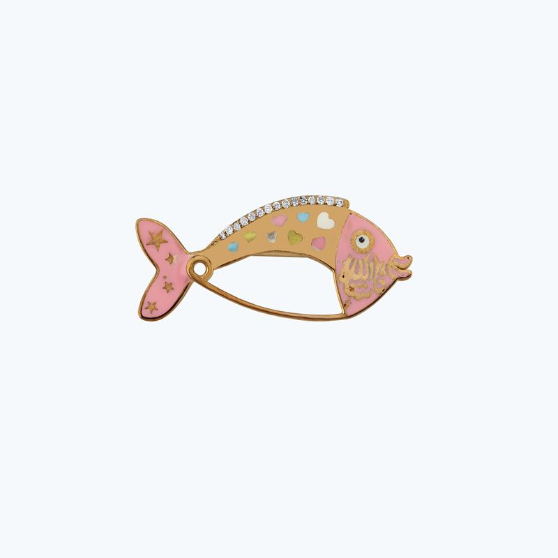 0.08 Carat Fish Diamond Baby Pin