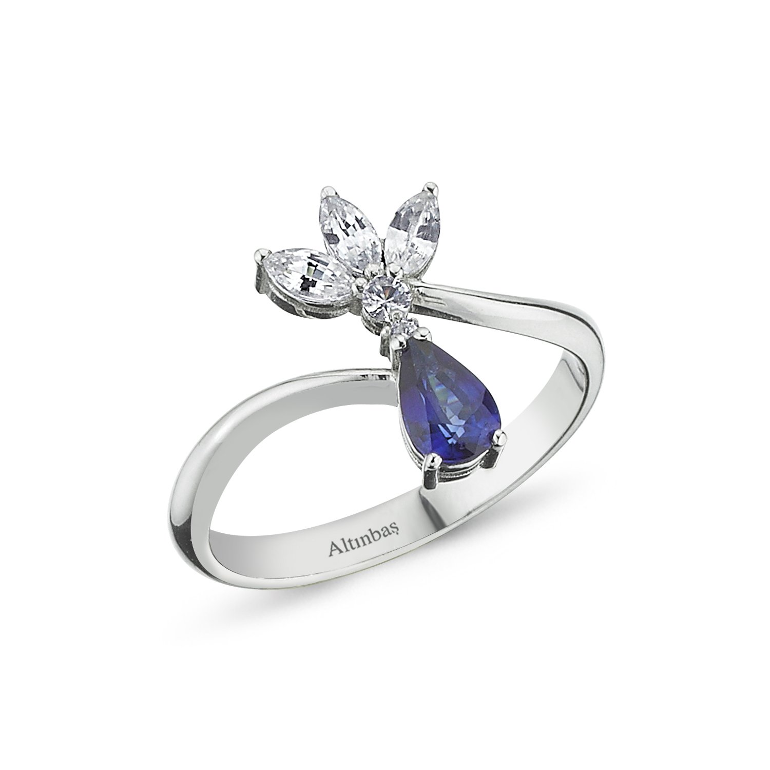 Pırlanta Safir Yüzük / P560405 | Altınbaş
