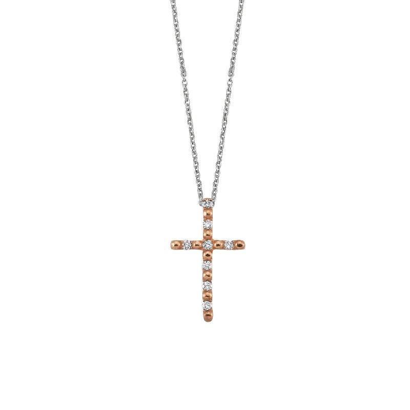 0.06 Carat Cross Diamond Necklace