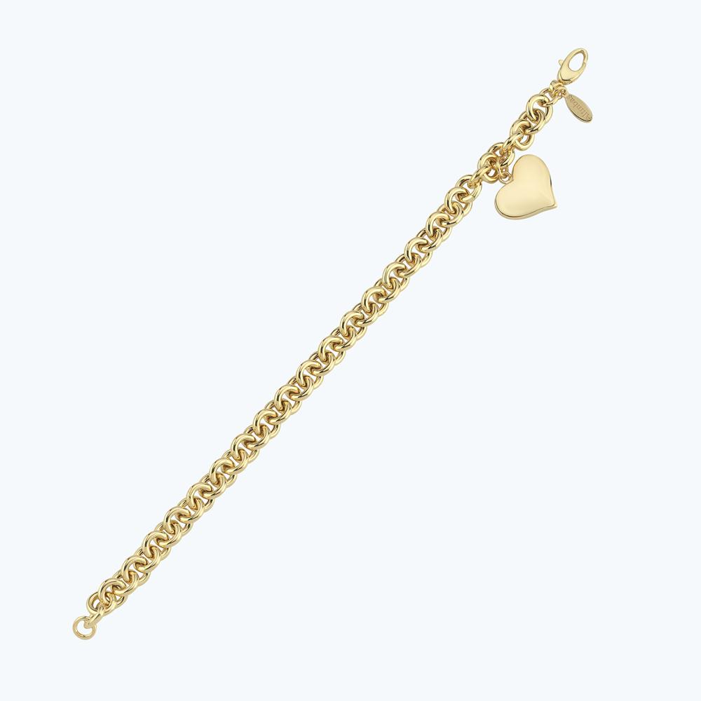 Altın Kalpli Zincir Bileklik