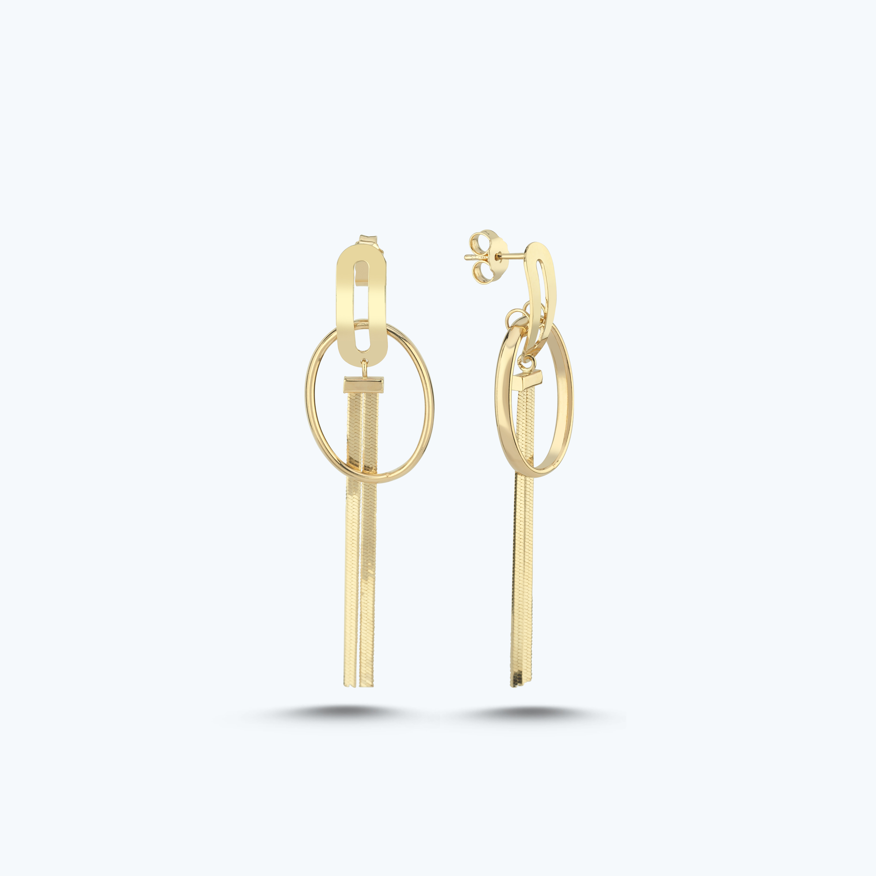 Altın Sallantılı Küpe