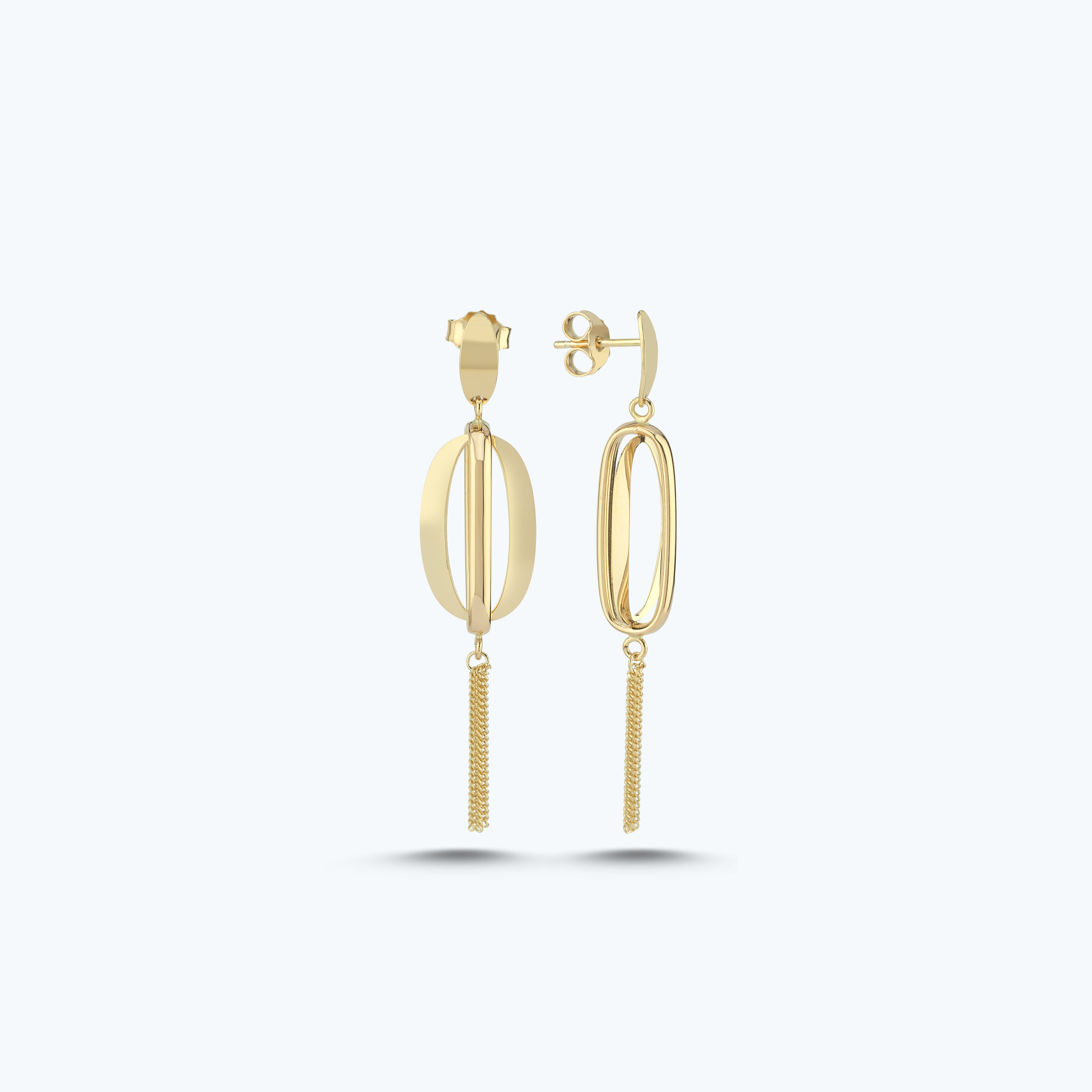 Altın Sallantılı Küpe