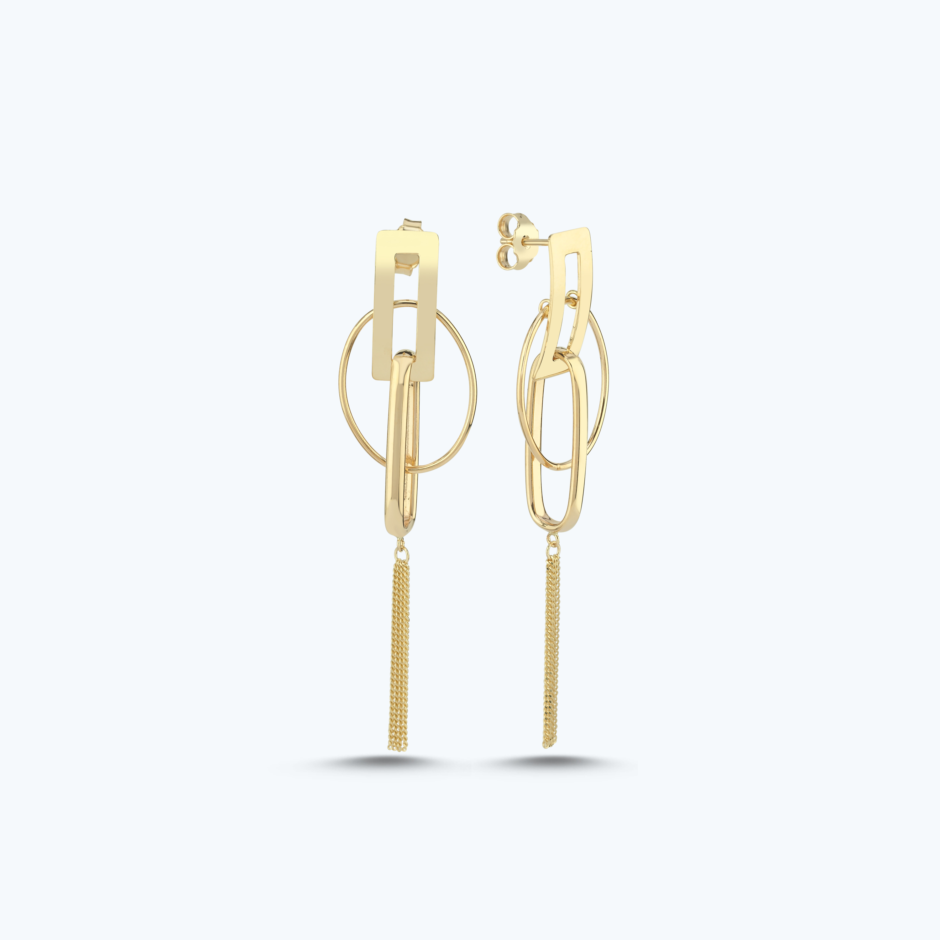 Altın Sallantılı Halka Küpe