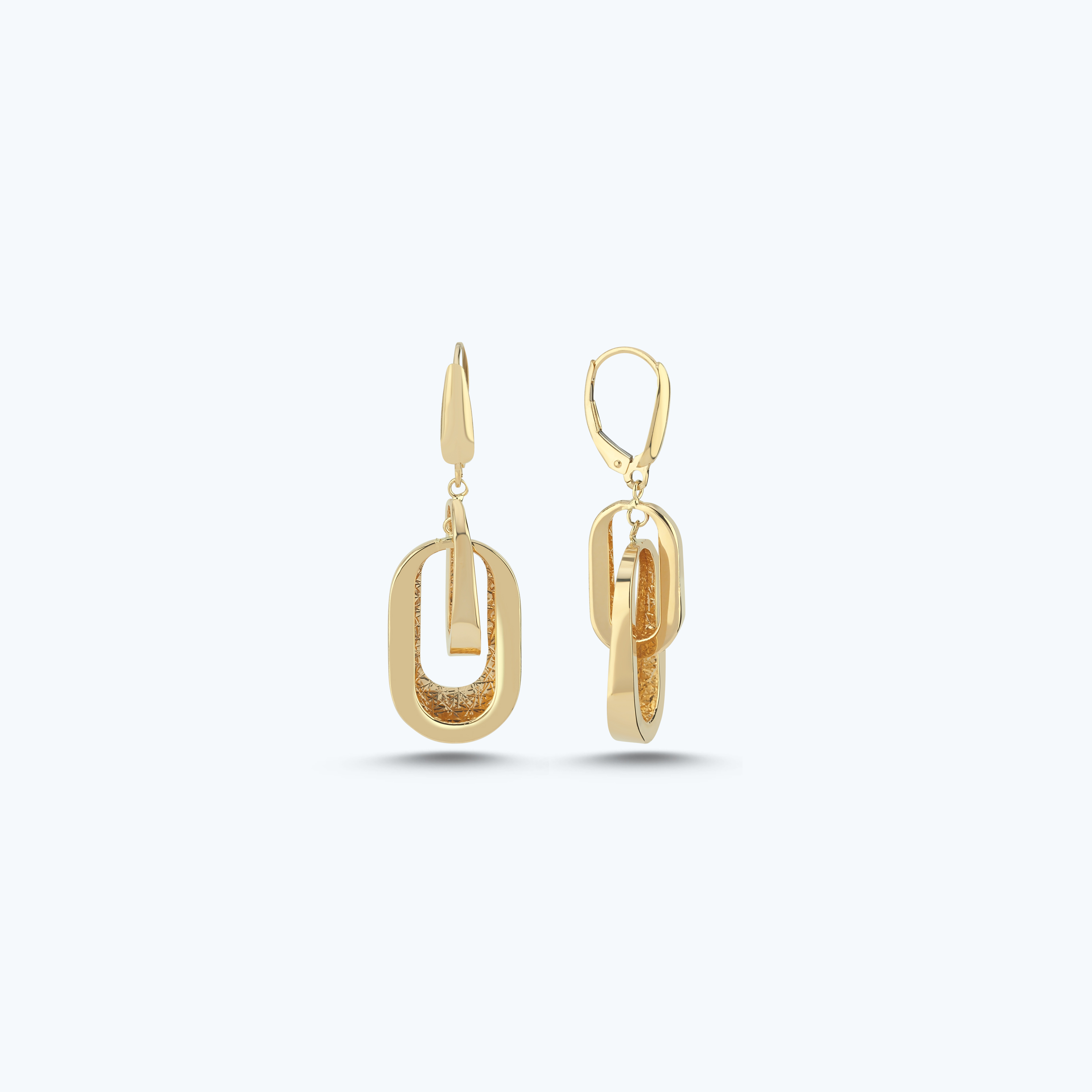 Altın Sallantılı Halka Küpe