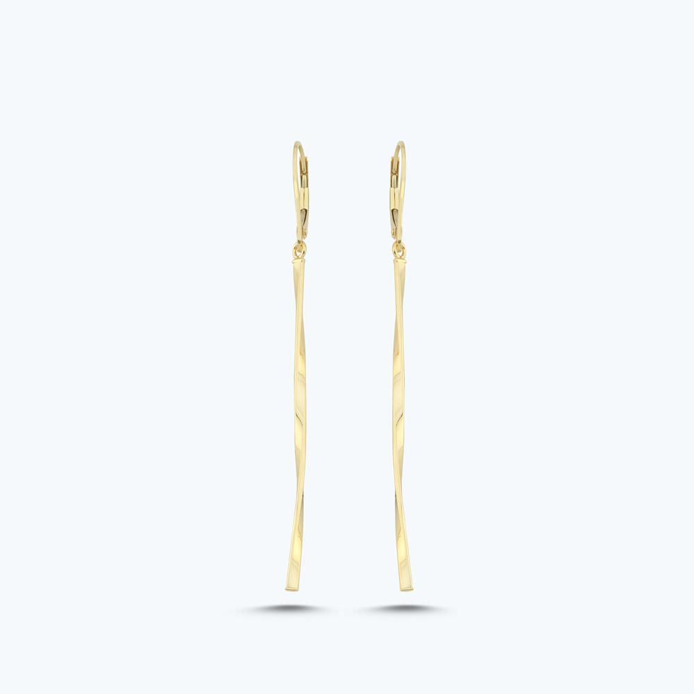 Altın Sallantılı Çubuk Küpe