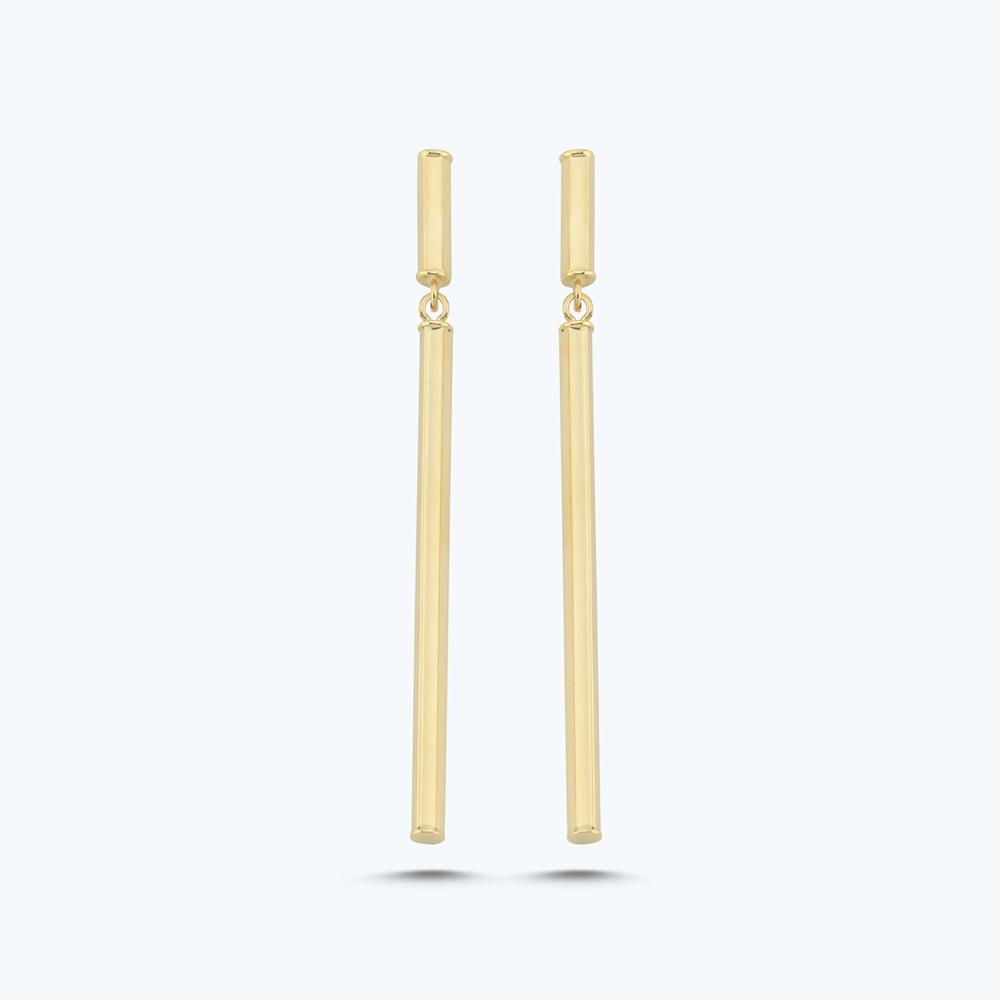 Altın Sallantılı Çubuk Küpe