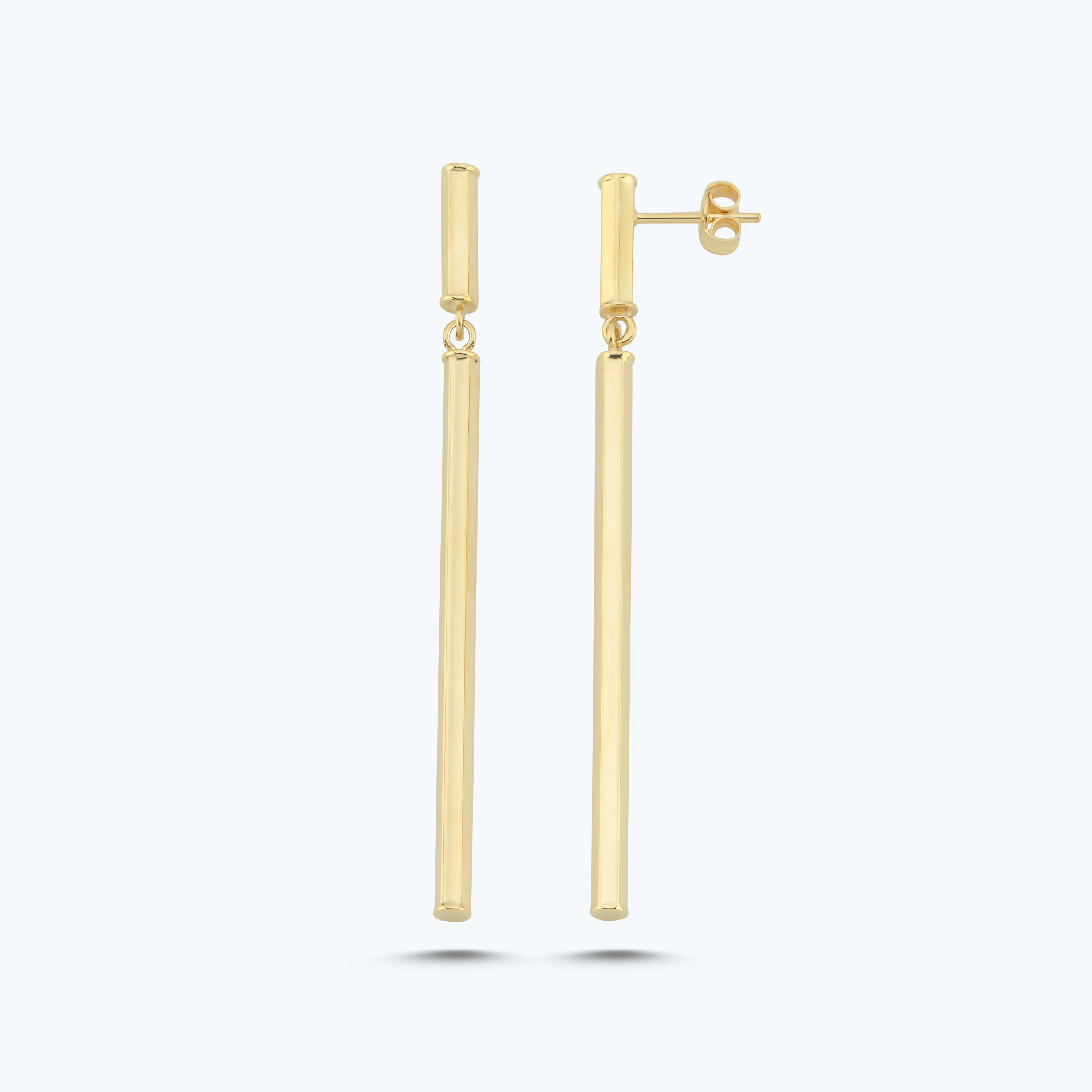 Altın Sallantılı Çubuk Küpe