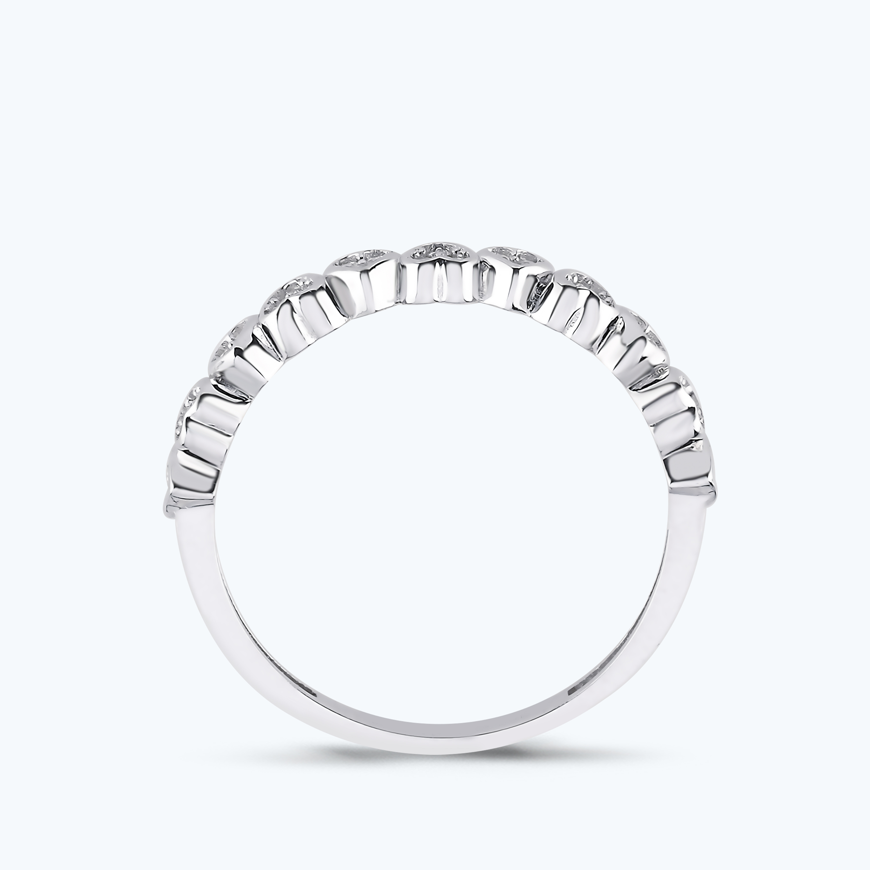 Altın Kalp Yarımtur Yüzük