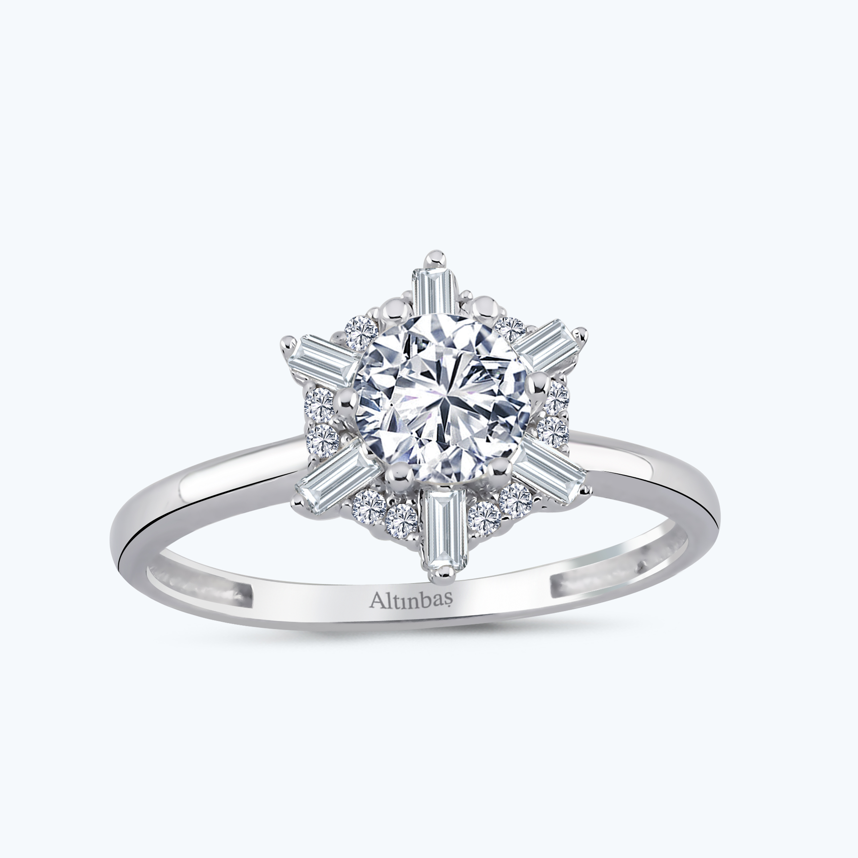 Altın Baget Taş Yüzük