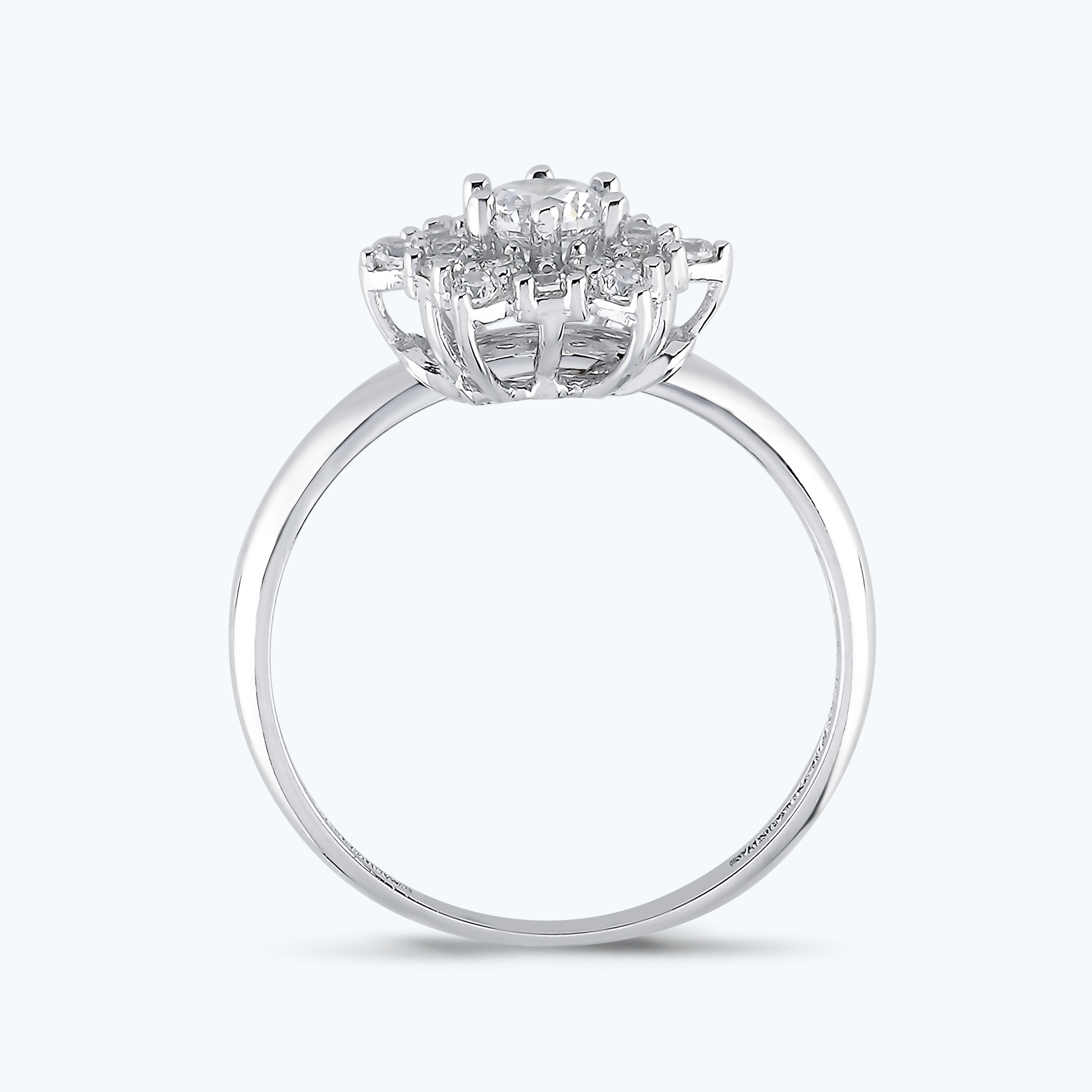 Altın Taşlı Kar Tanesi Yüzük