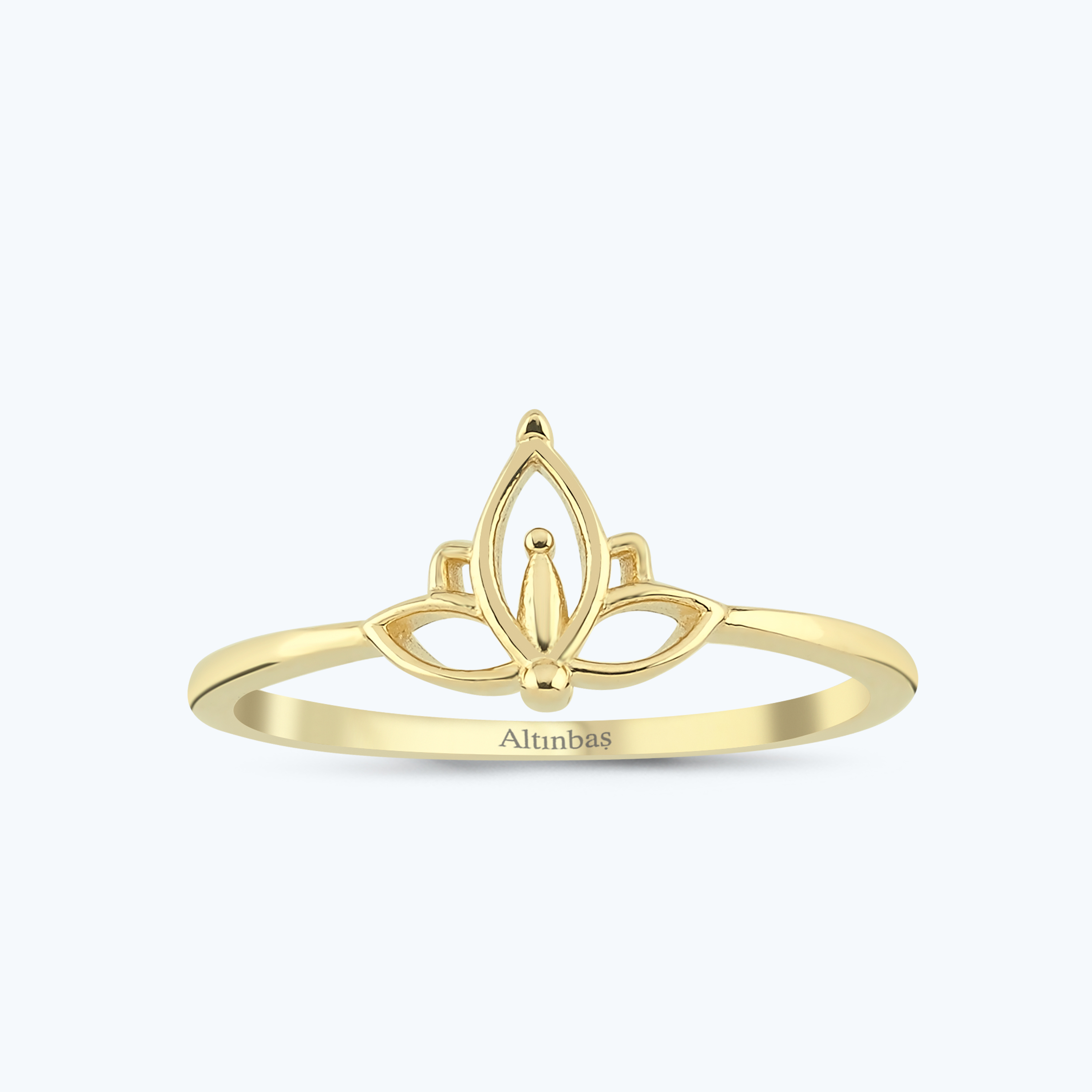 Altın Lotus Çiçeği Yüzük