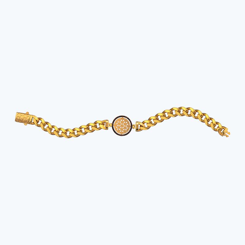 22K Gold Flower Of Life Bracelet