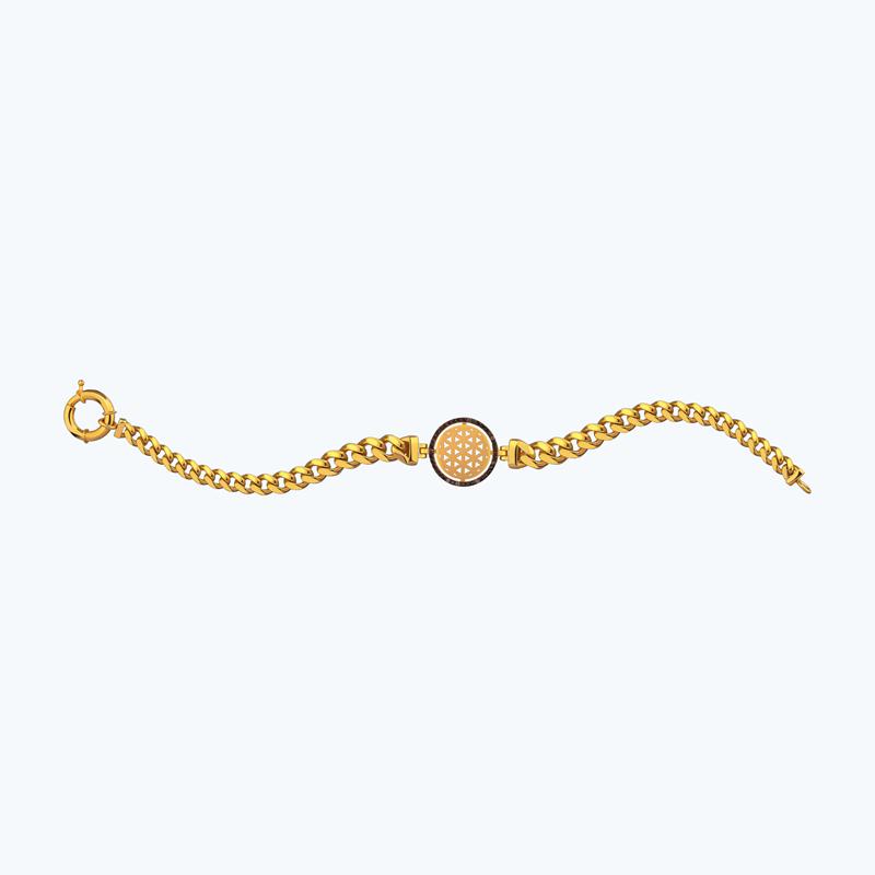 22K Flower of Lİfe Gold Bracelet