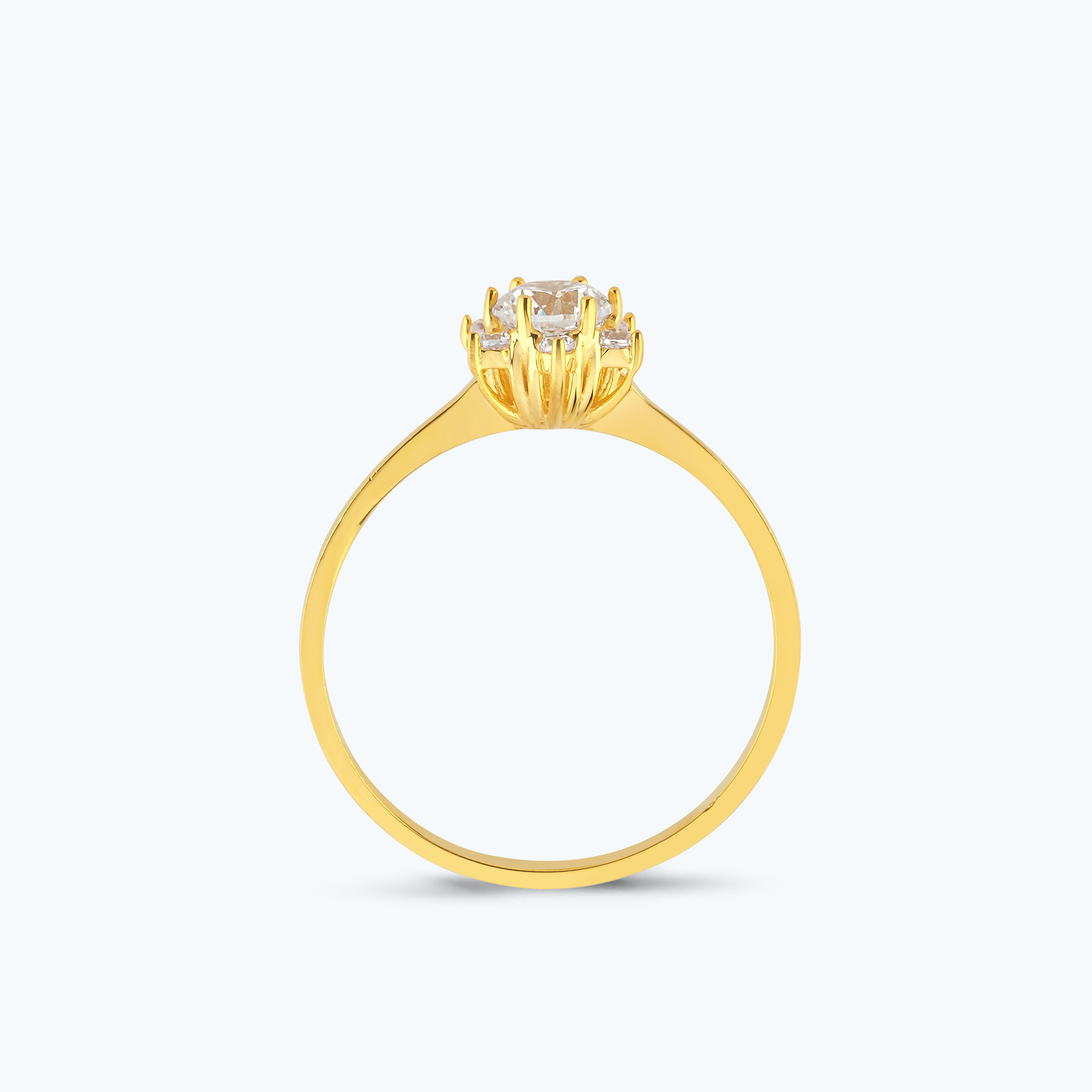 22 Ayar Altın Lotus Çiçeği Yüzük