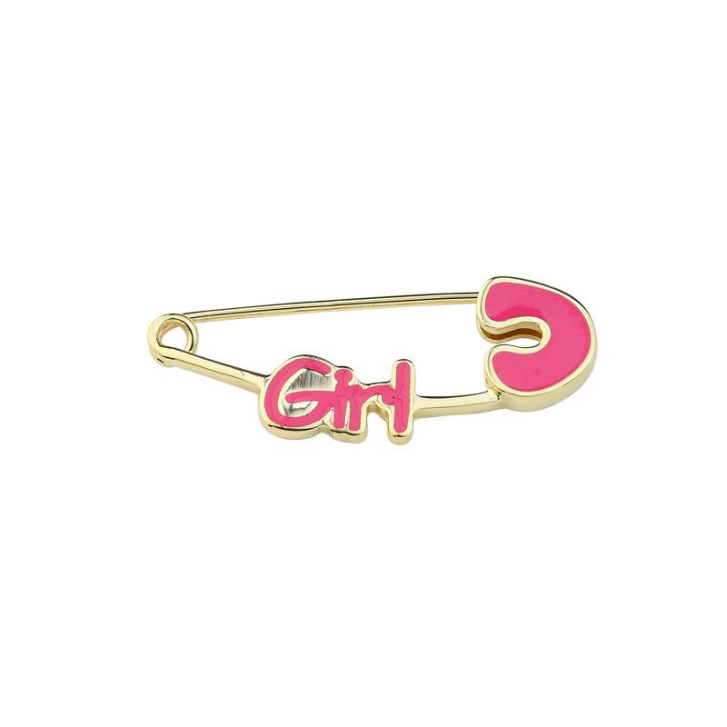 Girl Baby Gold Pin