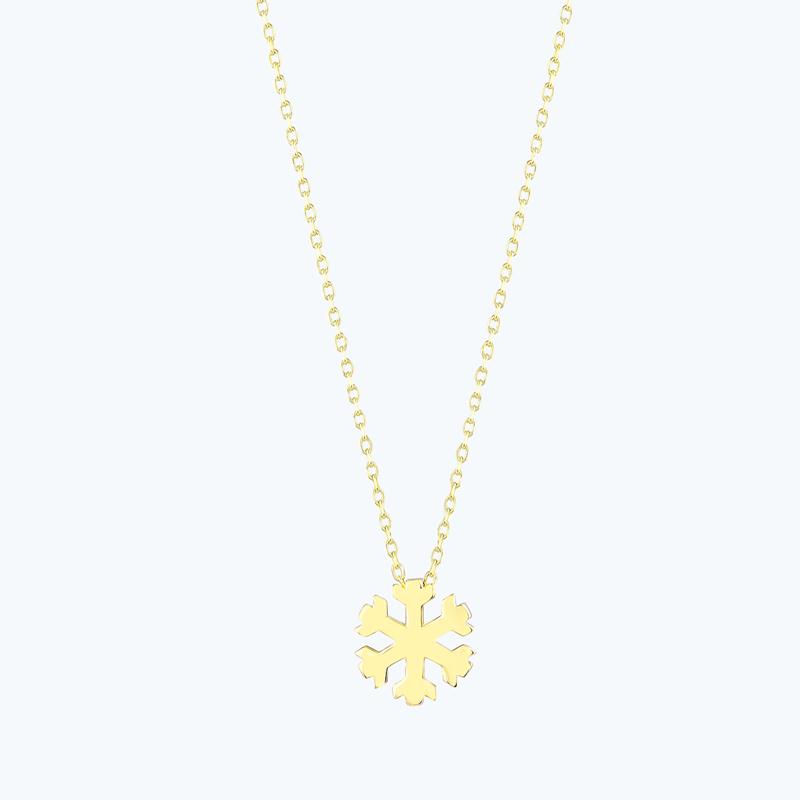 Snowflake Gold  Necklace