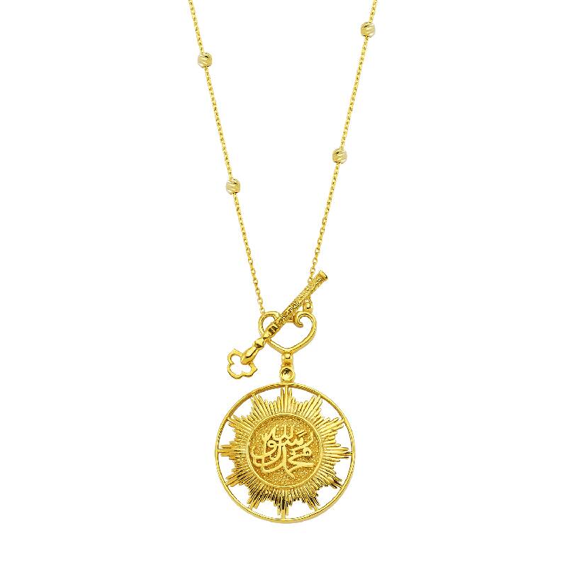 22K Gold Kaaba Key Necklace