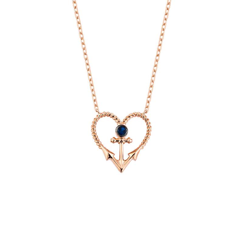 Heart & Anchor Silver Necklace
