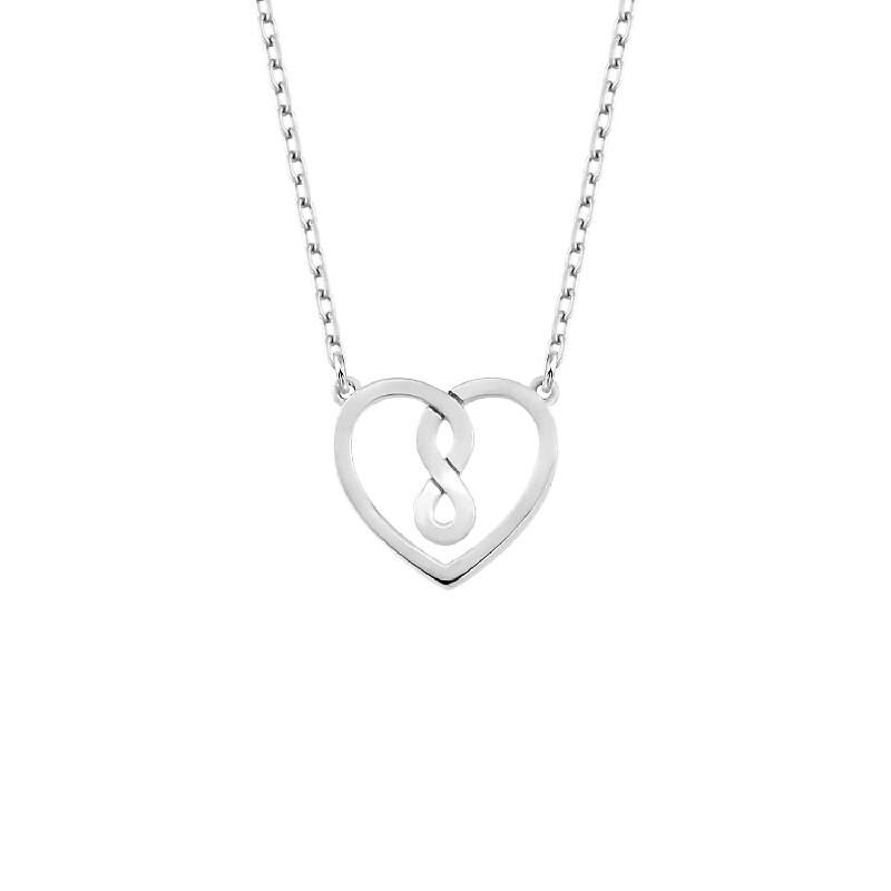 Heart & Infinity Silver Necklace