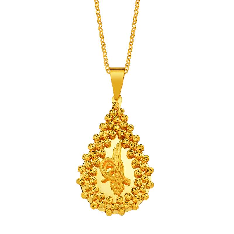 22 K Tuğra Gold Necklace