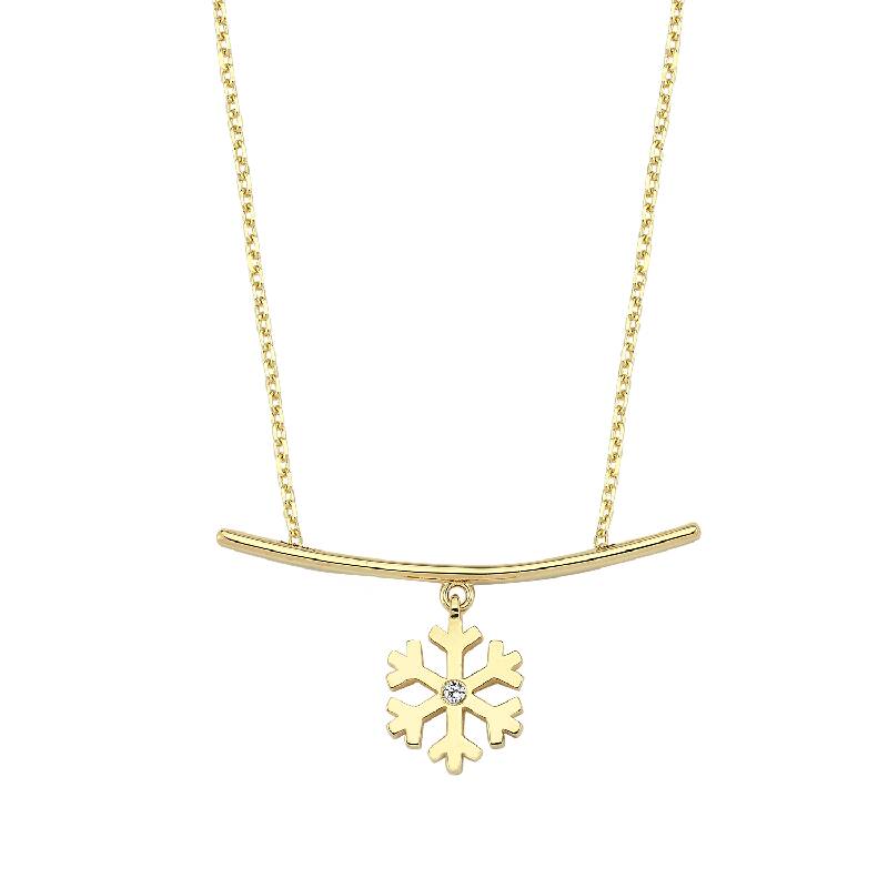 Snowflake Gold Necklace