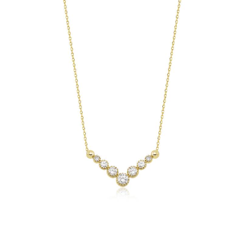 Seven Stone Gold Necklace