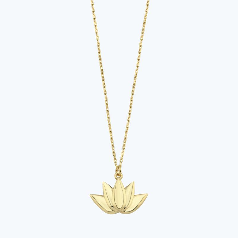 Altın Lotus Kolye