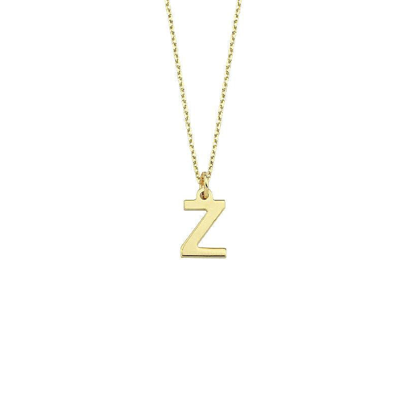 Gold Necklace Letter Z