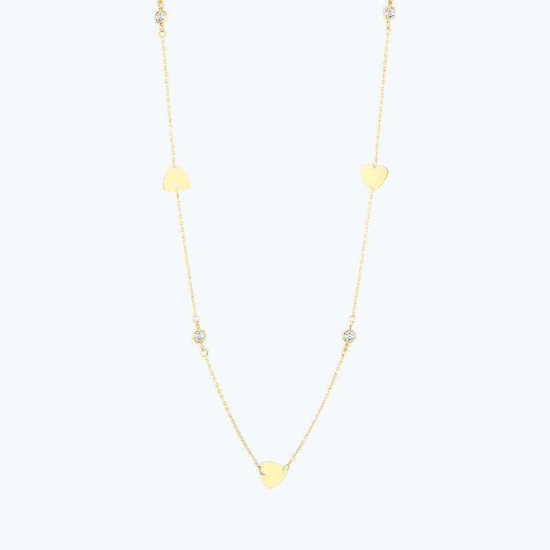 Triangle Plate Gold Necklace