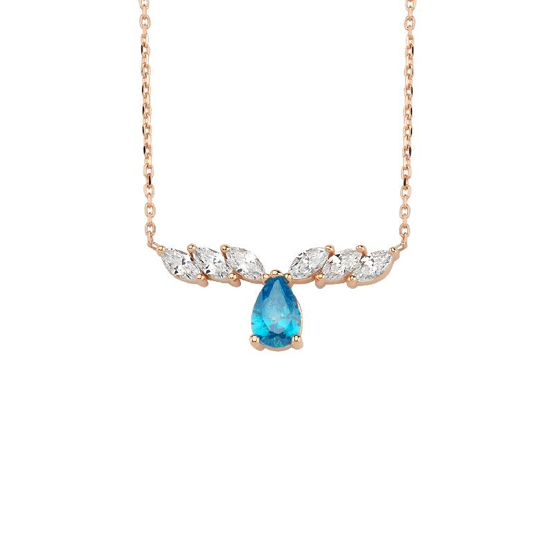 Blue Stone Gold Necklace