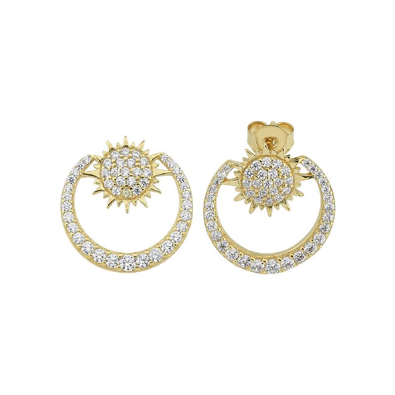 Mihrimah Moon and Sun Gold Earring
